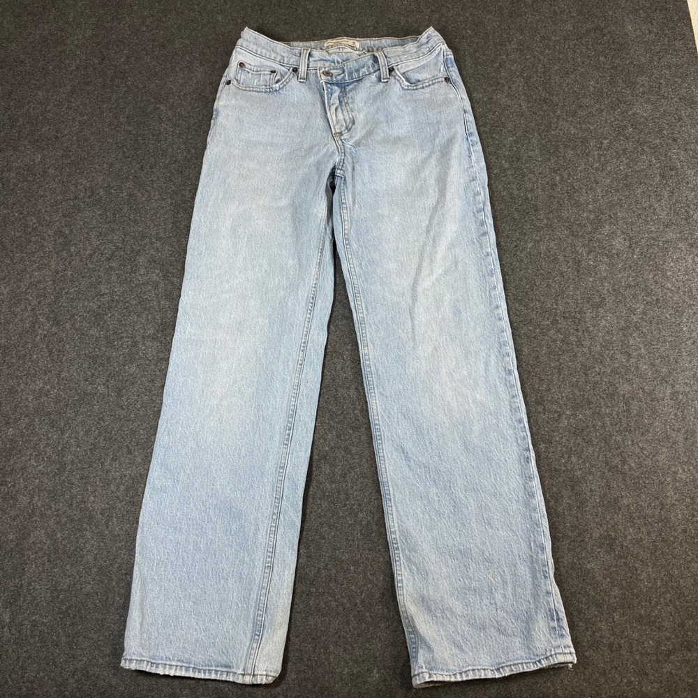 Abercrombie & Fitch The Baggy Low Rise Jeans Light Wash Size 26 2R 29x30